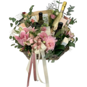 Květinový koš s překvapením 🌸🍾